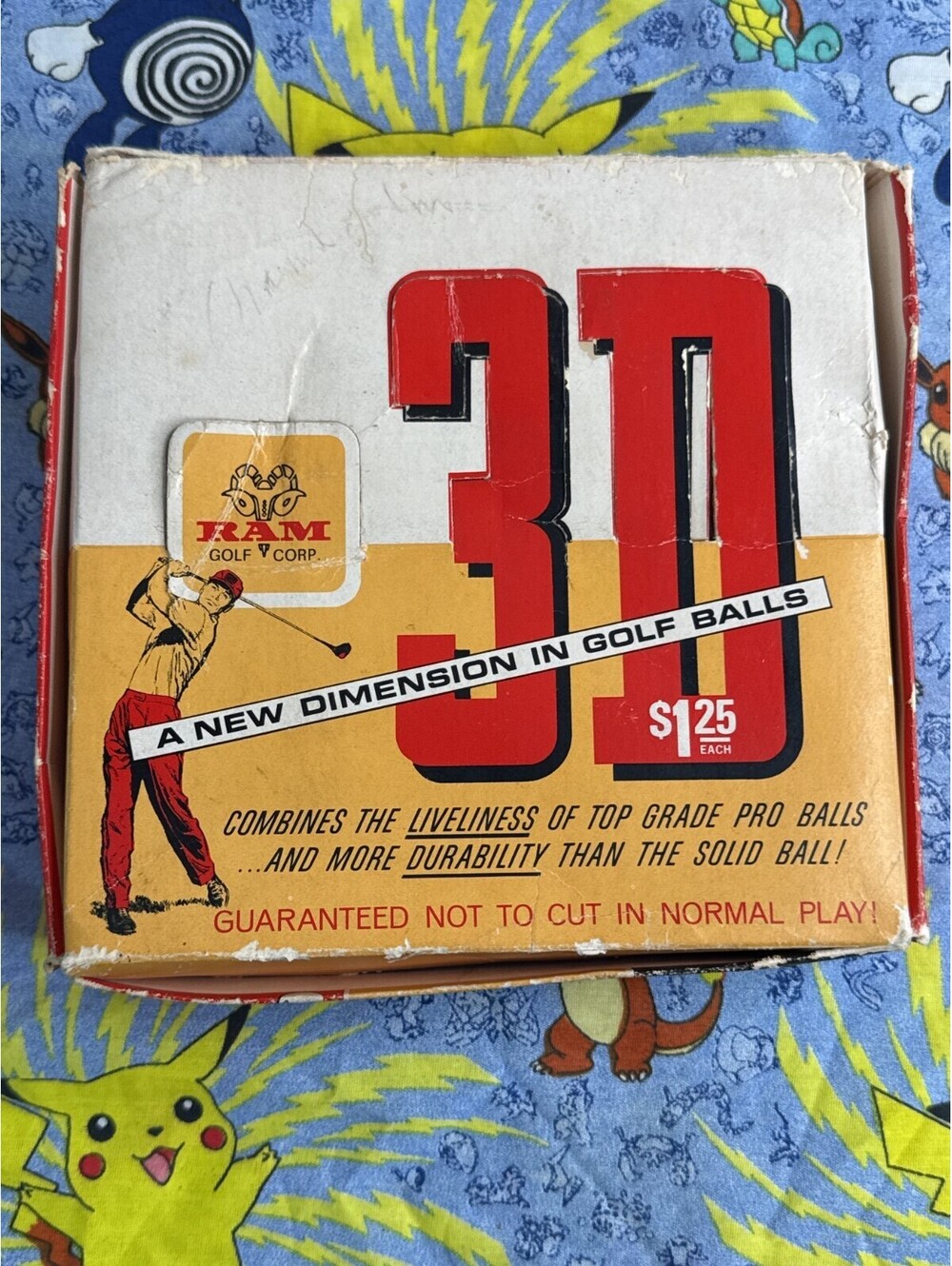 Vintage Ram 3D Golf Balls one dozen original new old stock